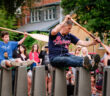 Jim and Owen Adams, an Indigenous father/son duo, keep exploring teachings from the Medicine Wheel in Real People Dancing, soon to be enjoyed again in Toronto's Seaton Village neighbourhood. Picture credit: Porch View Dances