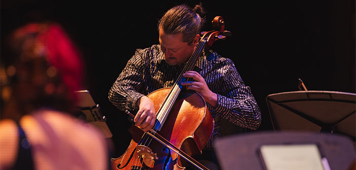 Cellist from Les 9 at Koerner Hall