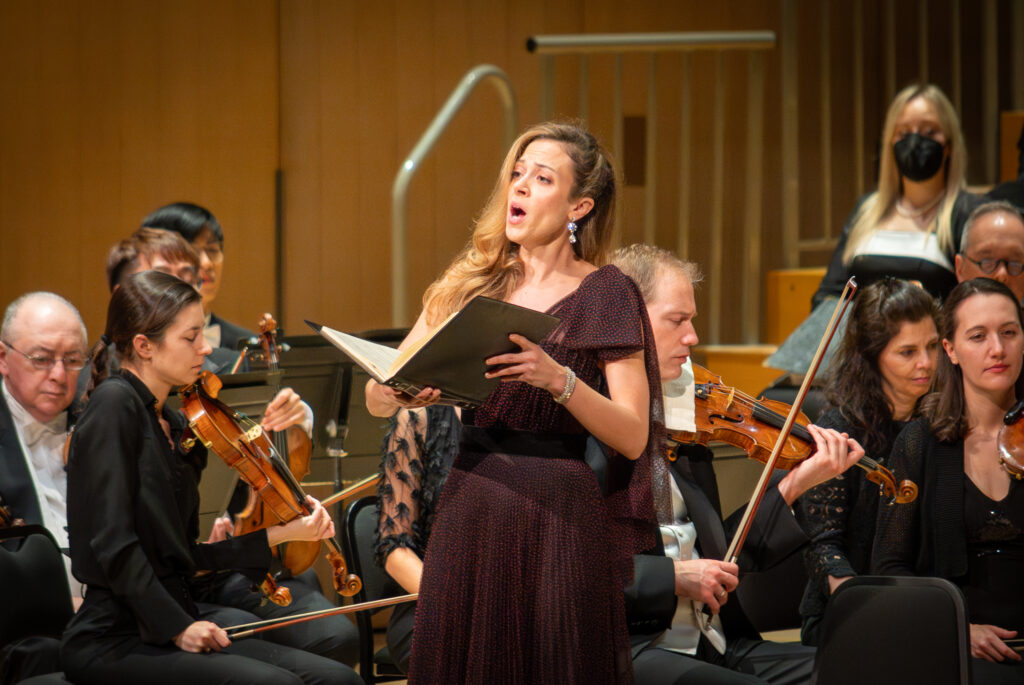 Singer performing Messiah with the TSO