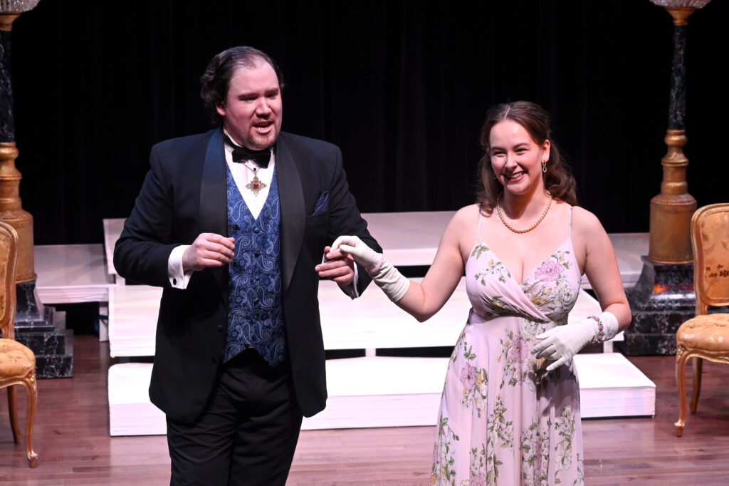 Joshua Clemenger (Baron Zsuspán) & Patricia Wrigglesworth (Lisa) in TOT's Countess Maritza. Photo: Gary Beechey